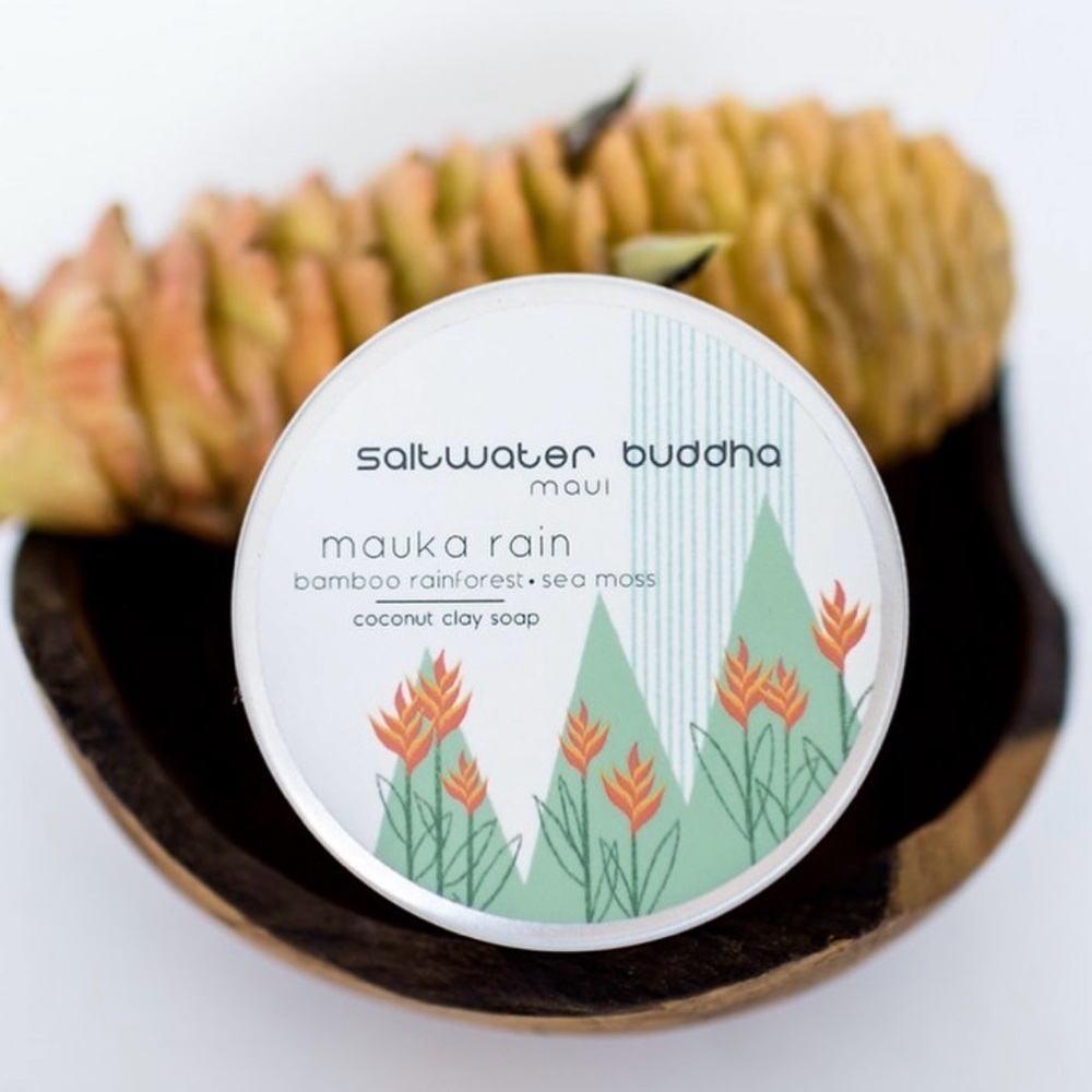 Saltwater Buddha Mauka Rain Coconut Clay Soap NWT!